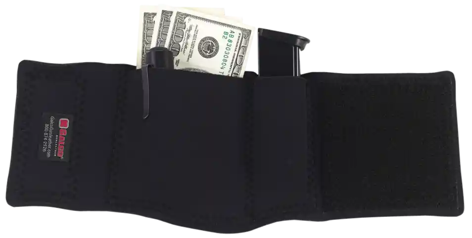 Galco CAS Ankle Safe for Springfield SA-35 - 13" Hook & Loop Mount in Black Neoprene