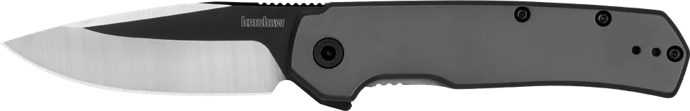 Kershaw 1411 Thermal EDC Folding Knife with Black Oxide Blade and Gray PVD Handle