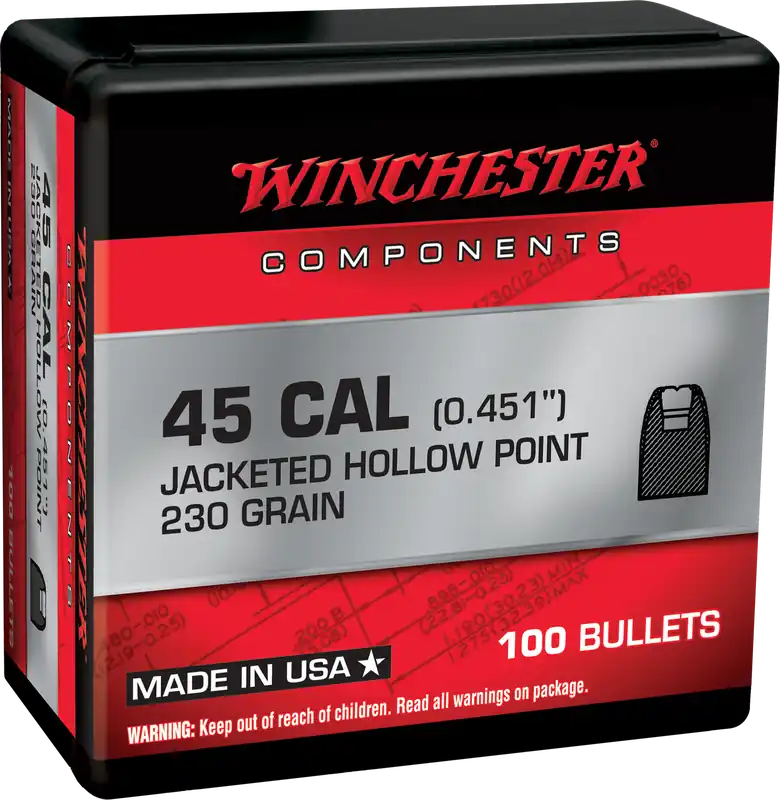 Winchester Ammo WB45HP230X 45Cal 230gr JHP 100/Box