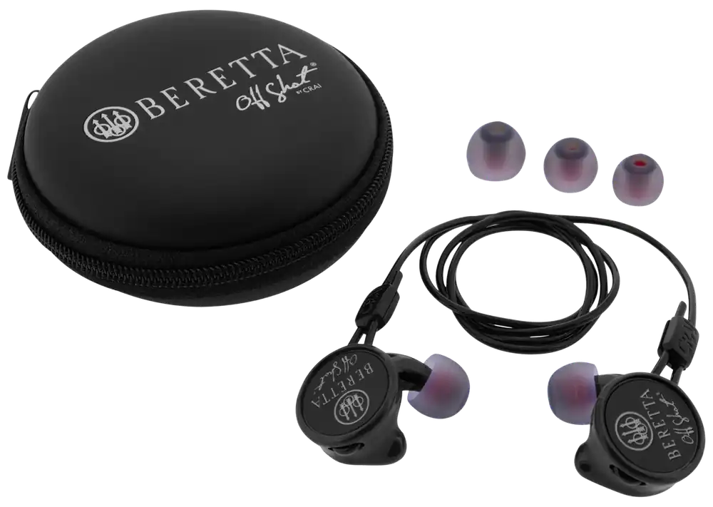 Beretta USA Mini Headset Comfort Plus with Silicone Ear Piece, 32 dB Noise Reduction, Black