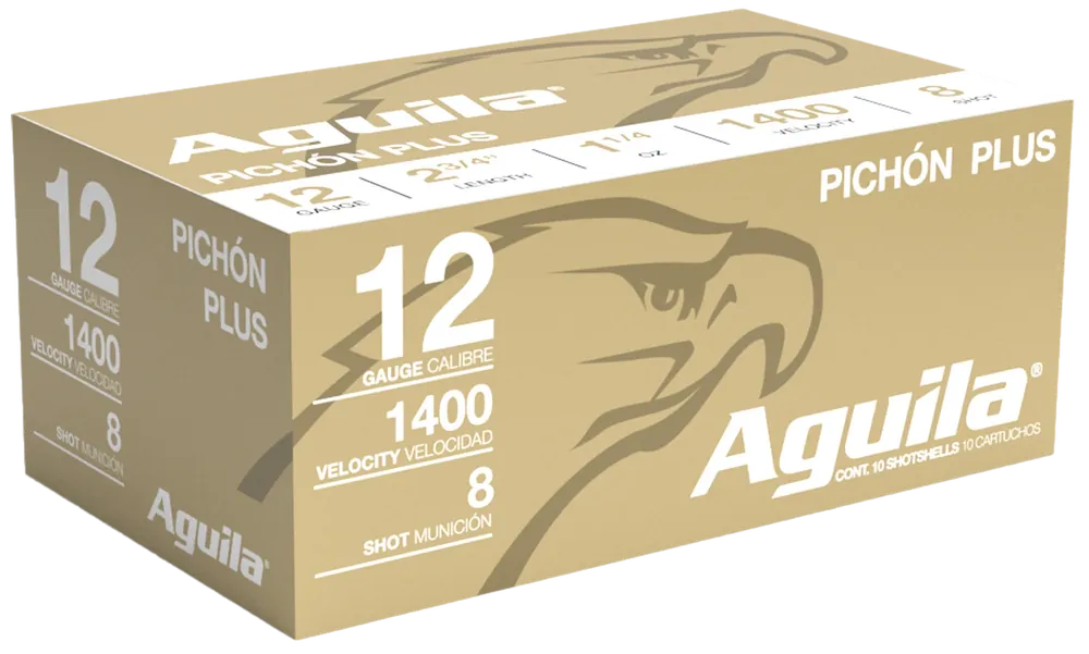 Aguila Pichon Plus 12 Gauge High Velocity Shotgun Shells - 8 Shot, 10/Box