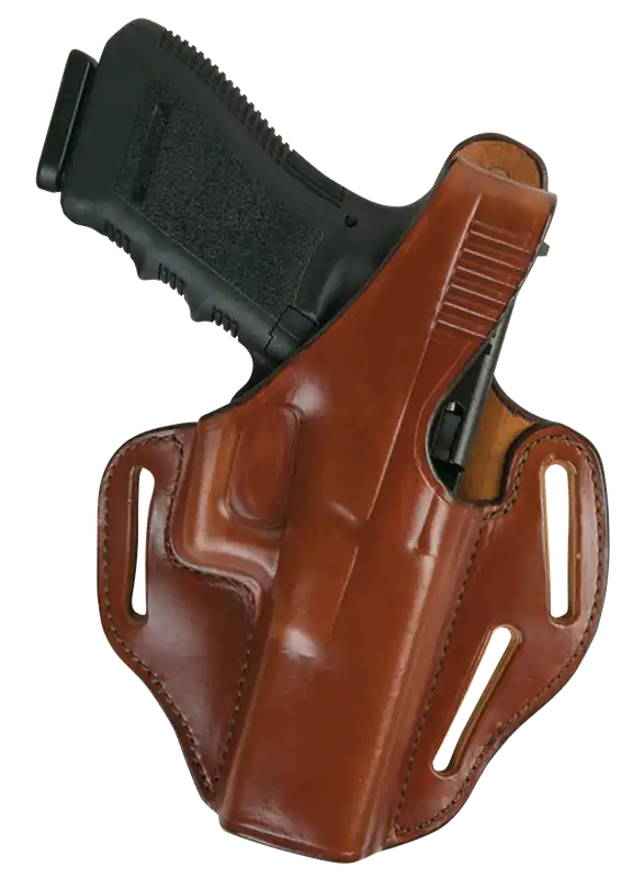 Bianchi 24116 Piranha OWB Tan Leather Belt Slide for S&W J Frame - Right Handed