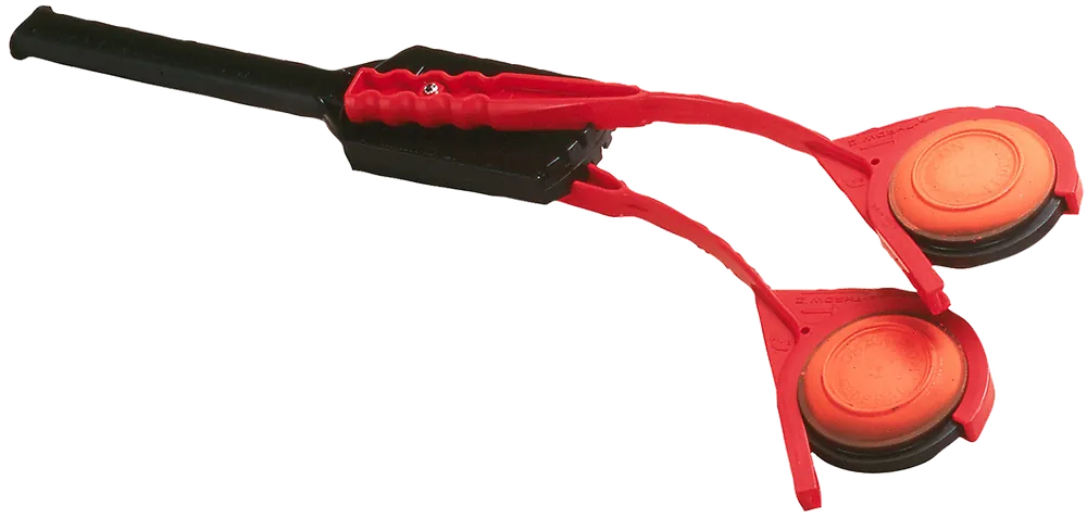 MTM Case-Gard EZDT40 Double Ambidextrous Hand Thrower - Red Polymer, 31" Manual Cocking