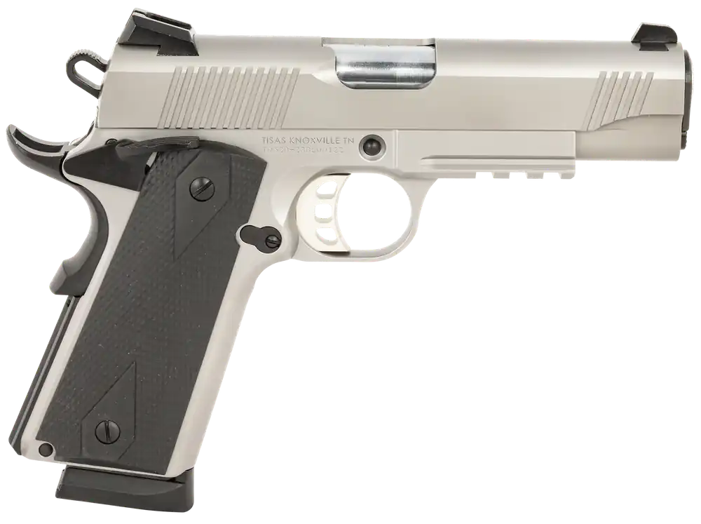 Tisas 1911 Carry 45 ACP Pistol with Stainless Steel Frame and Accessory Rail