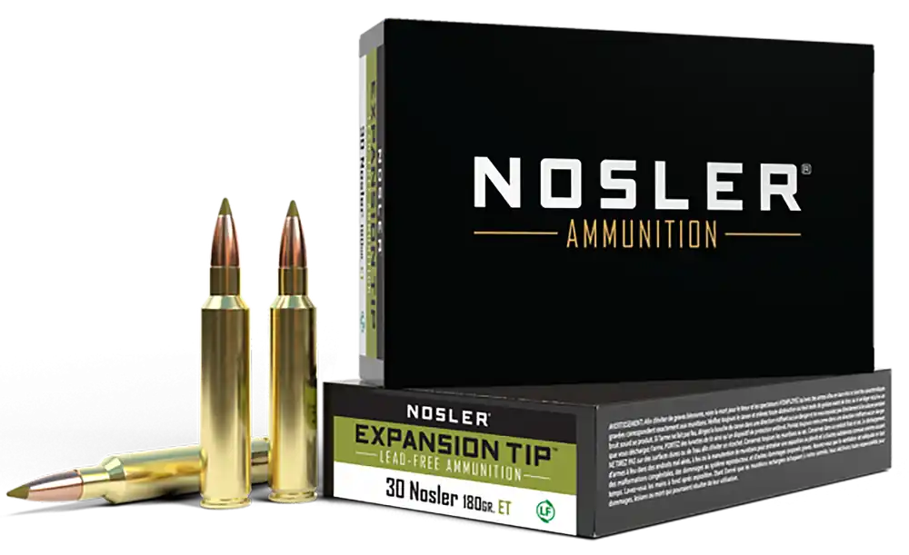 Nosler 40330 E-Tip 30 Nosler 180gr Lead-Free Ammunition - 20 Rounds per Box