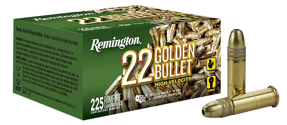 Remington Golden Bullet 22LR 36gr Hollow Point Ammo - 225 Rounds