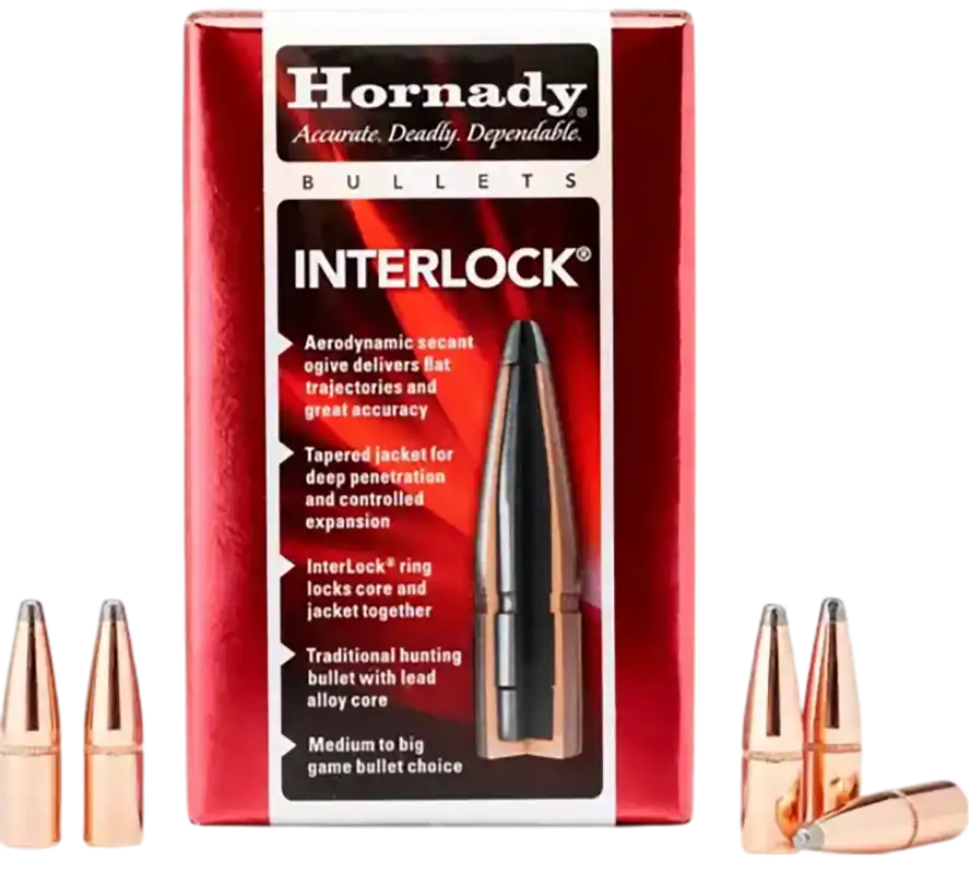 Hornady InterLock 7mm .284 154 gr Soft Point Bullets - 100 Count Box