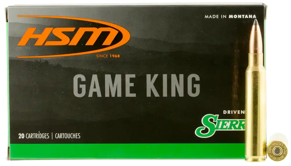 HSM 338 RUM 215 gr Sierra GameKing SBT Ammo - 20 Rounds per Box