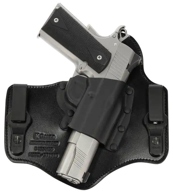 Galco KT212B KingTuk Deluxe IWB Holster for 1911 4-5" Barrel, Right Hand, Black Kydex/Leather UniClip