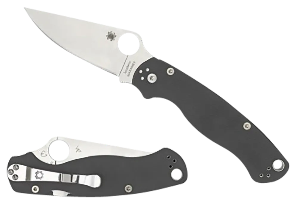 Spyderco Para Military 2 Folding Knife with Maxamet Steel Blade and Dark Gray G10 Handle