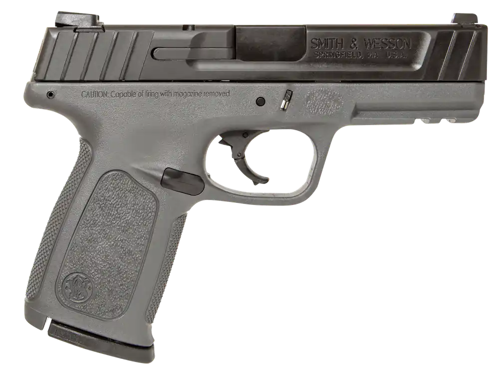 Smith & Wesson SD9 9mm Compact Pistol, 16+1 Capacity, 4" Barrel, Gray Frame, No Safety