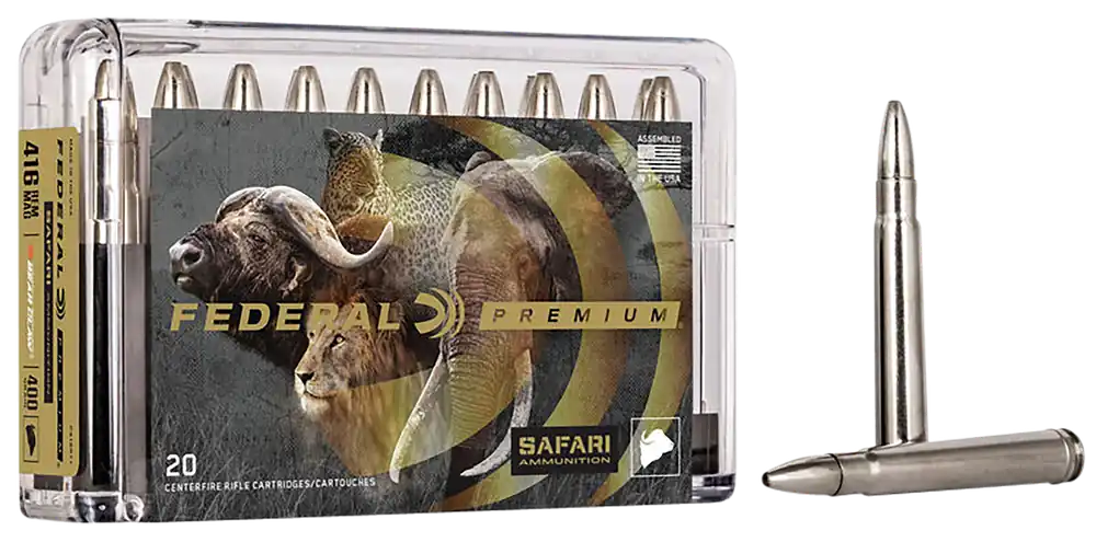 Federal Premium Safari Cape-Shok .416 Rem Mag 400gr Trophy Bonded Bear Claw - 20 Rounds Per Box