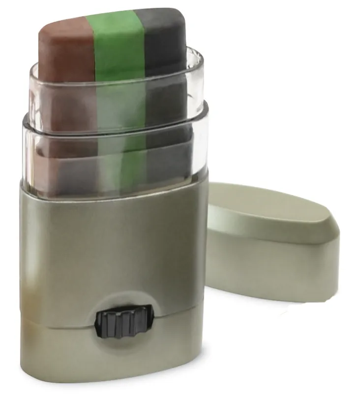 HME Camo Face Paint Stick - Black, Brown, Dark Green