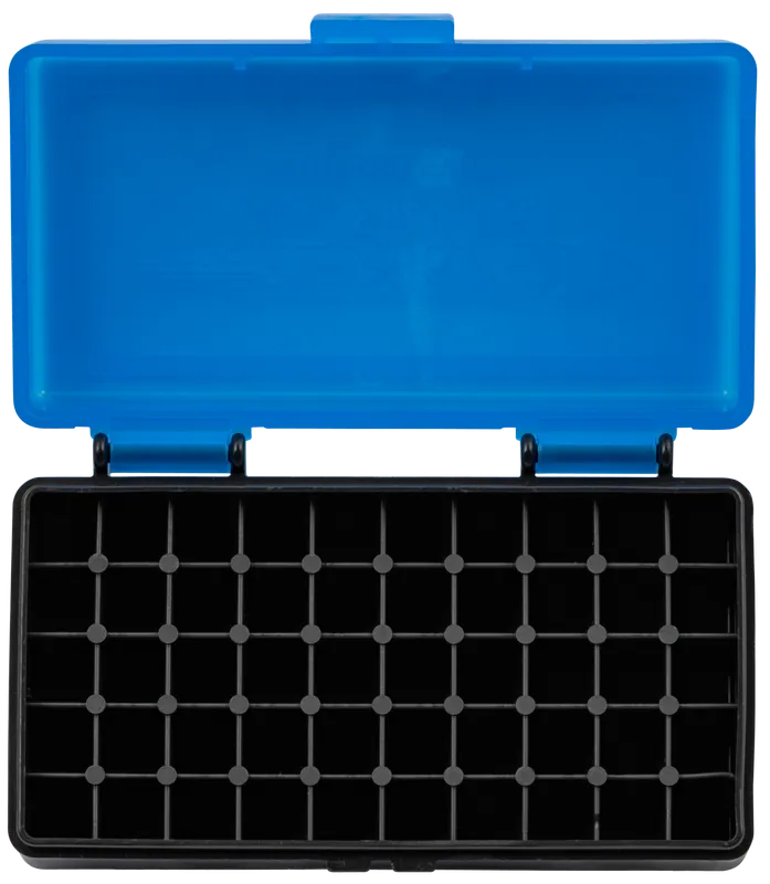 Berry's 53852 9mm/380ACP 50rd Ammo Box - Blue/Black Polypropylene