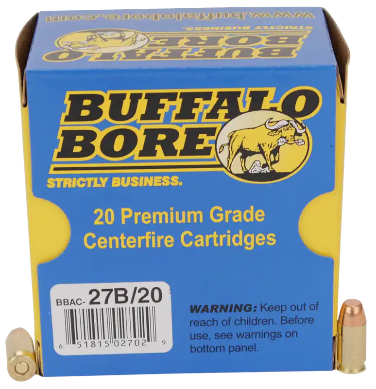 Buffalo Bore 380ACP +P 95gr FMJ Flat Nose Ammo - 20/Box
