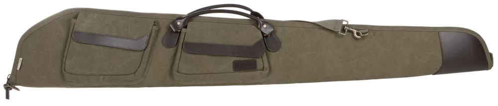 Heritage 54352 North Platte 52" Shotgun Case in Olive Canvas and Leather