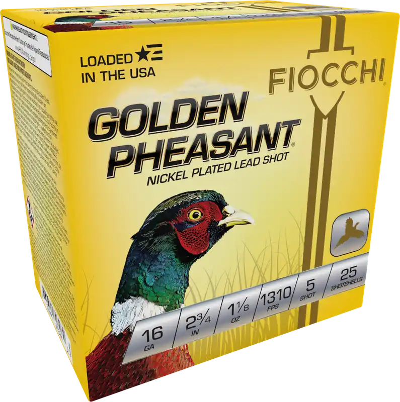 Fiocchi Golden Pheasant Extrema 16 Gauge Shotgun Shells - 25 Rounds