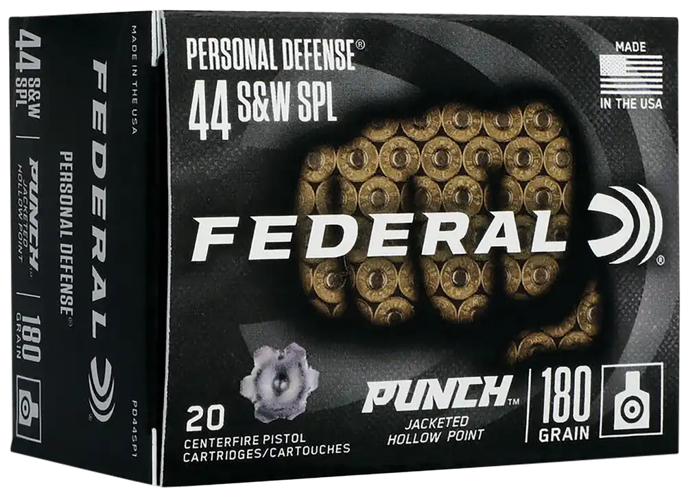 Federal Punch 44S&W Spl 180gr JHP Personal Defense Ammo - 20/Box