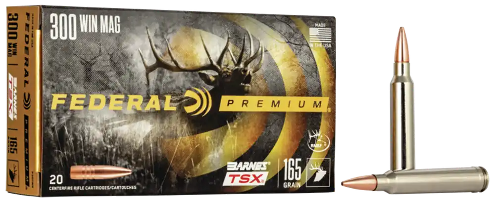 Federal Premium 300 Win Mag 165gr Barnes TSX - 20 Rounds per Box, 10 Boxes per Case
