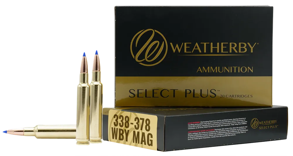 Weatherby Select Plus .338-378 Wby Mag 225gr Barnes TTSX Lead-Free Ammo 20/Box
