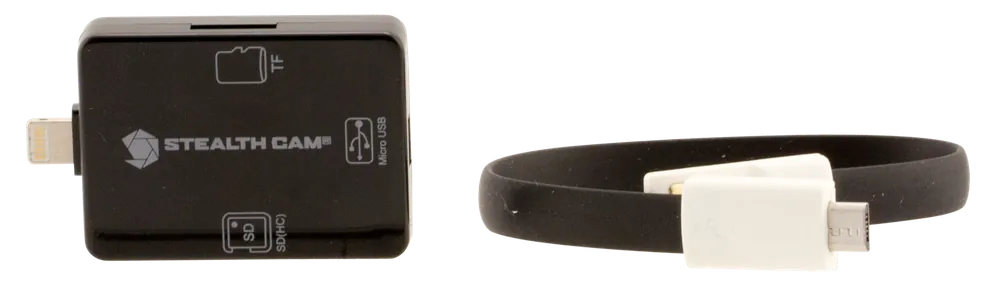 Stealth Cam iOS-Compatible Memory Card Reader for Viewing Photos/Videos - Black