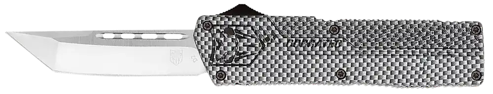 CobraTec Lightweight OTF Tanto Knife with D2 Steel Blade and Carbon Fiber Handle
