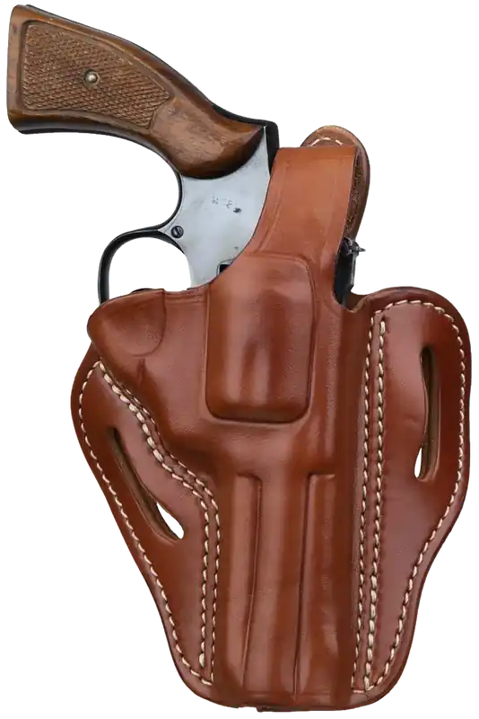 1791 Gunleather RVHX-2 Classic Brown Leather OWB Holster for 4" Barrel, K/L-Frame, Right Hand Belt Slide