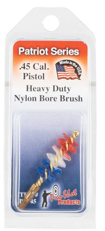Pro-Shot PSP45 Patriot Series .45 Cal Pistol Bore Brush with Nylon Bristles and Brass Core