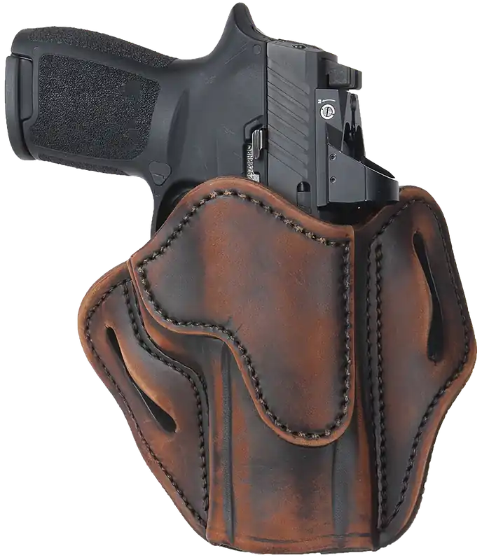 Vintage Leather OWB Holster for Walther PPQ/Sig P320/Springfield XD-M - Right Handed