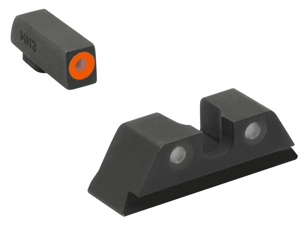 Meprolight Hyper-Bright Tritium Sight Set for Glock 17/19/22 - Green/Orange