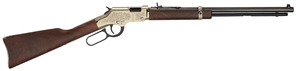 Henry H004D4 Golden Boy Deluxe 4th Edition .22 Rifle with Engraved Brasslite Receiver and American Walnut Stock