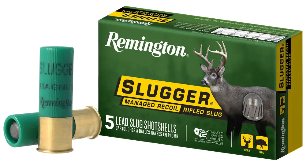 Remington 12 Gauge Slugger Managed-Recoil Rifled Slug - 5 Pack