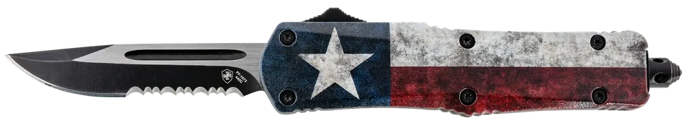 Templar Knife SCAP631 Gen II Captain Small OTF Knife with Part Serrated Blade and Patriotic Handle