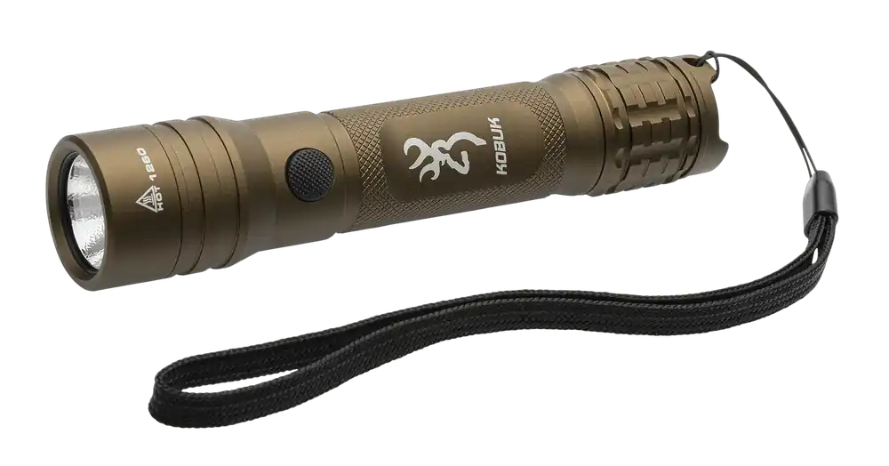 Browning Kobuk Flashlight - Burnt Bronze, 15/2000 Lumens, White Nichia LED