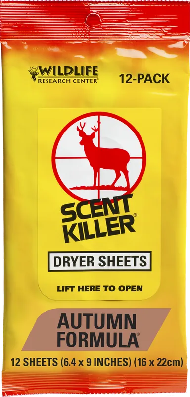Wildlife Research Scent Killer Autumn Scent Dryer Sheets - 12 Pack