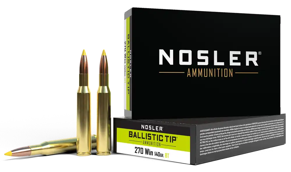 Nosler 40055 .270 Win 140gr Ballistic Tip Spitzer - 20 Rounds/Box