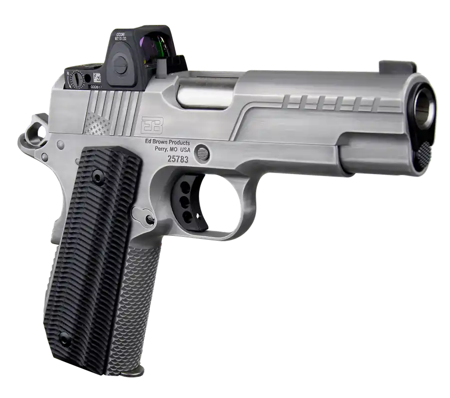 Ed Brown FX2SS FX2 45 ACP Pistol with Engraved American Flag and Trijicon RMRcc Sight