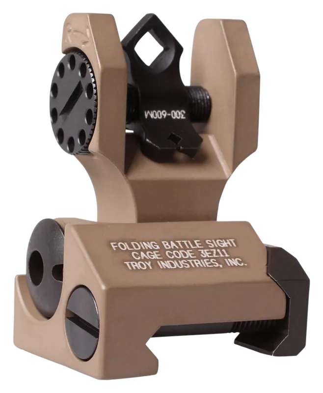 Troy Industries Rear Folding BattleSight Dioptic FDE for AR-15