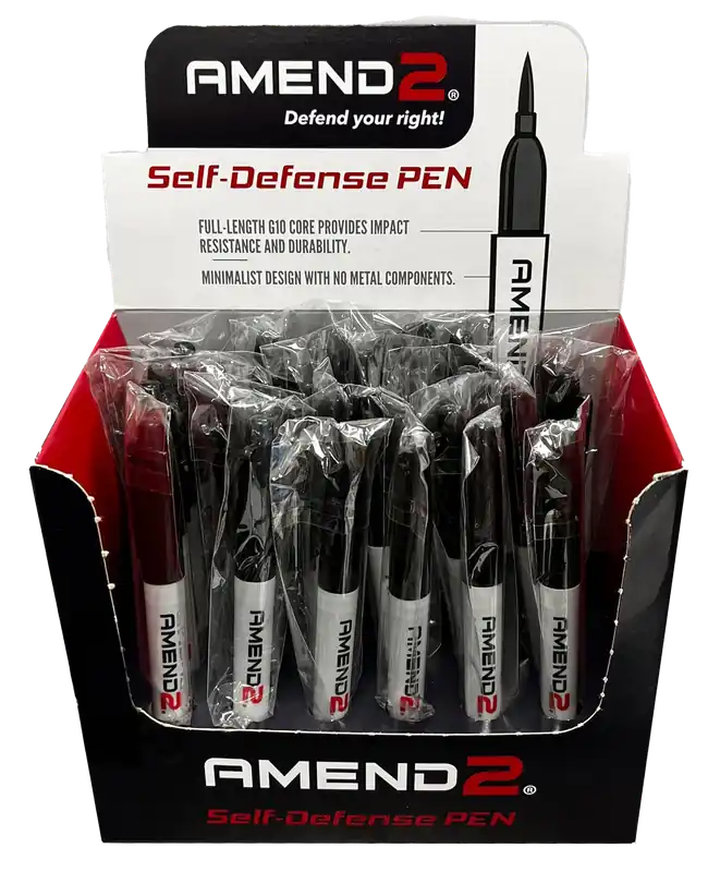 Amend2 Self Defense Pen Black G10 - 24 Pack