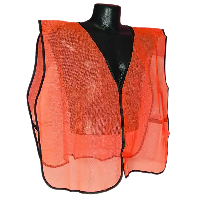 Radians SVO Safety Vest - One Size Fits All, Orange Polyester Mesh