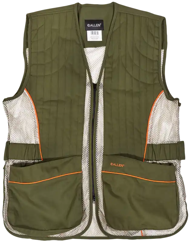 Allen 22612 Ace Shooting Vest in Olive/Tan - Size XL/XXL