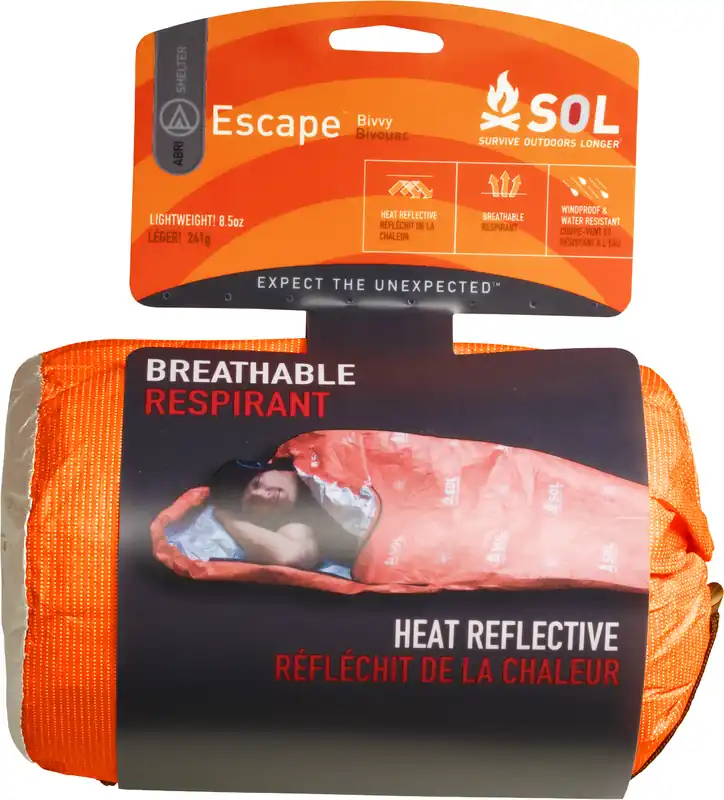 SOL Bivvy Warmth Waterproof Survival Blanket - Orange