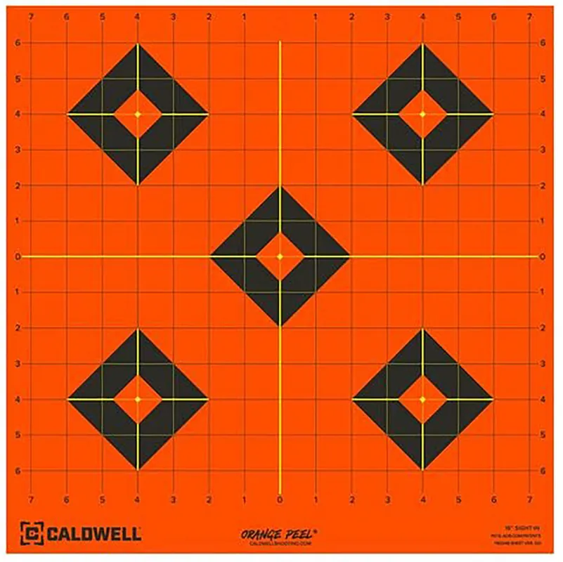 Caldwell Orange Peel Self-Adhesive Paper, Black/Orange, 16" Diamond, 5 Sheets