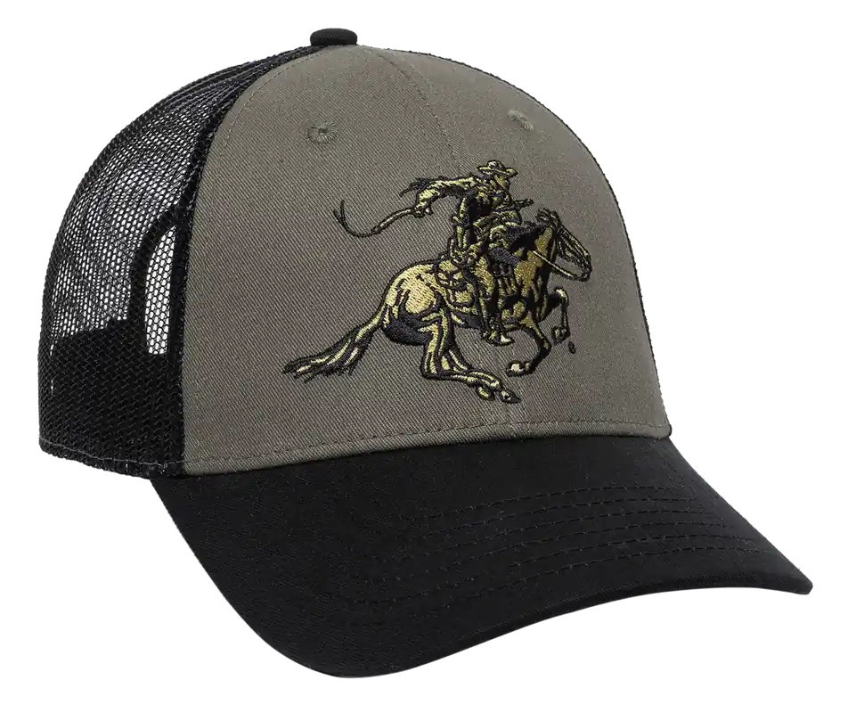 Winchester Outdoor Cap WIN05C - Black/Olive Cotton Twill, Structured OSFA