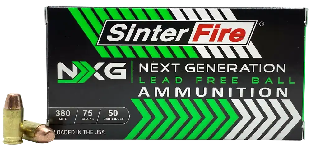 SinterFire SF38075NXG 380ACP 75gr Lead-Free Ammo 50/Box