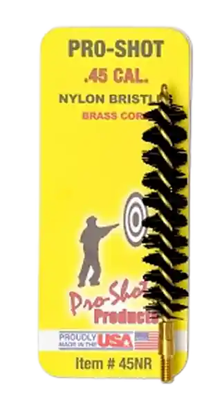 Pro-Shot .45 Cal Rifle Bore Brush with Nylon Bristles and Brass Core