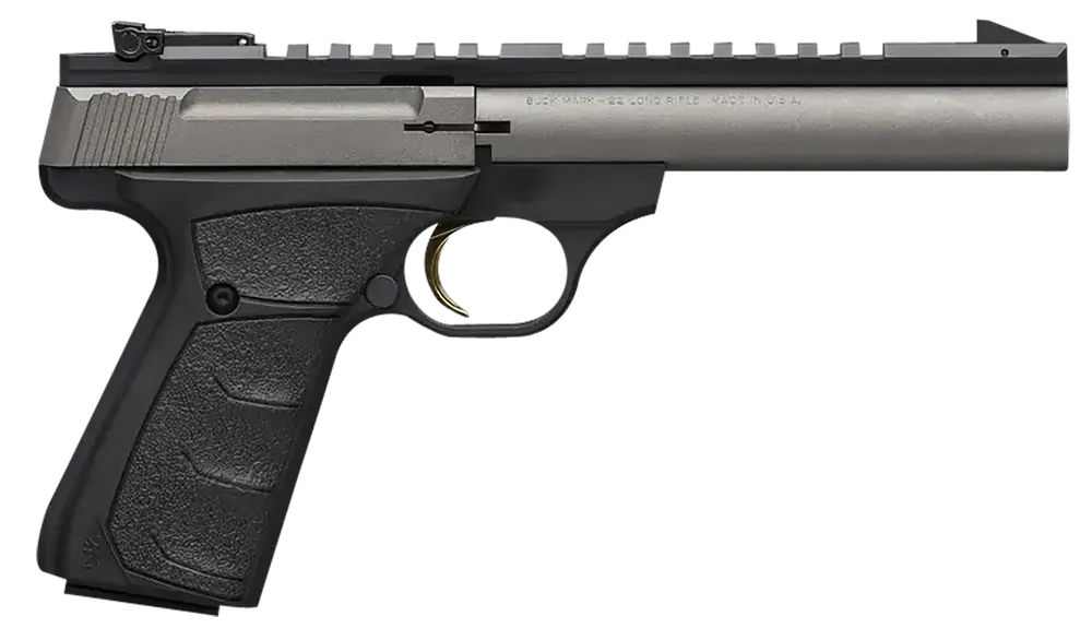Browning Buck Mark Field/Target 22 LR Pistol with Tungsten Gray Cerakote and Picatinny Rail