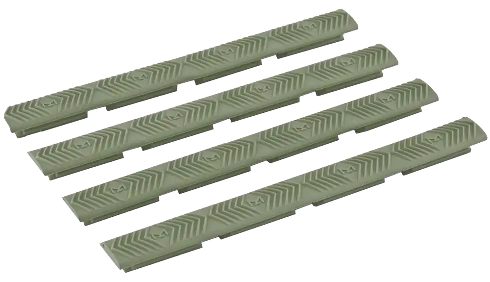 Ergo 4332OD WedgeLok Slot Cover - OD Green Rubber, 7 Slot Low Profile, Aggressive Texture, 4 Pack