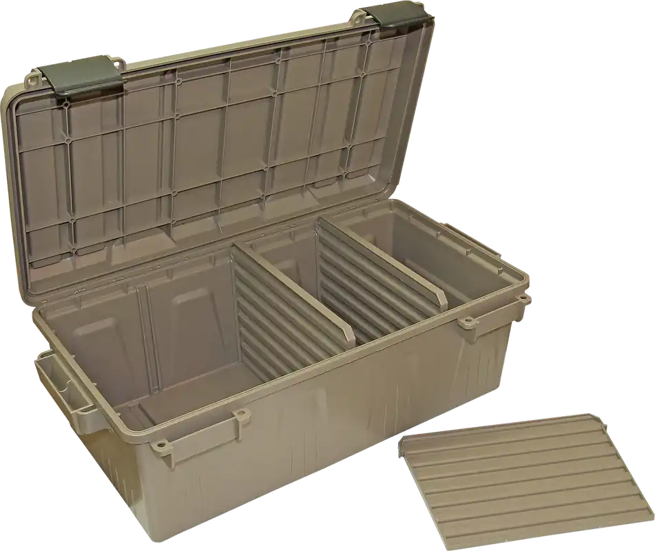 MTM Case-Gard ACDC30 Divided Utility Ammo Crate - Beige, 21"x11.2"x7.5", 75 lbs