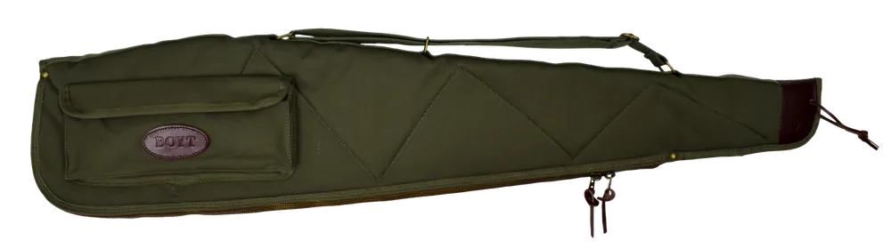 Alaskan Rifle Case 48" Waxed Canvas with Brass Hardware & Quilted Flannel Lining for Scoped Rifles - OD Green